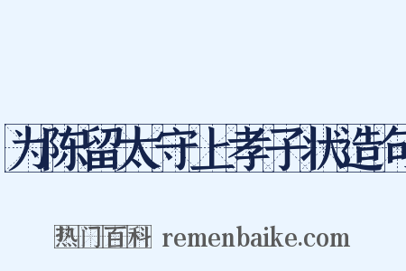 为陈留太守上孝子状造句是什么意思的图片